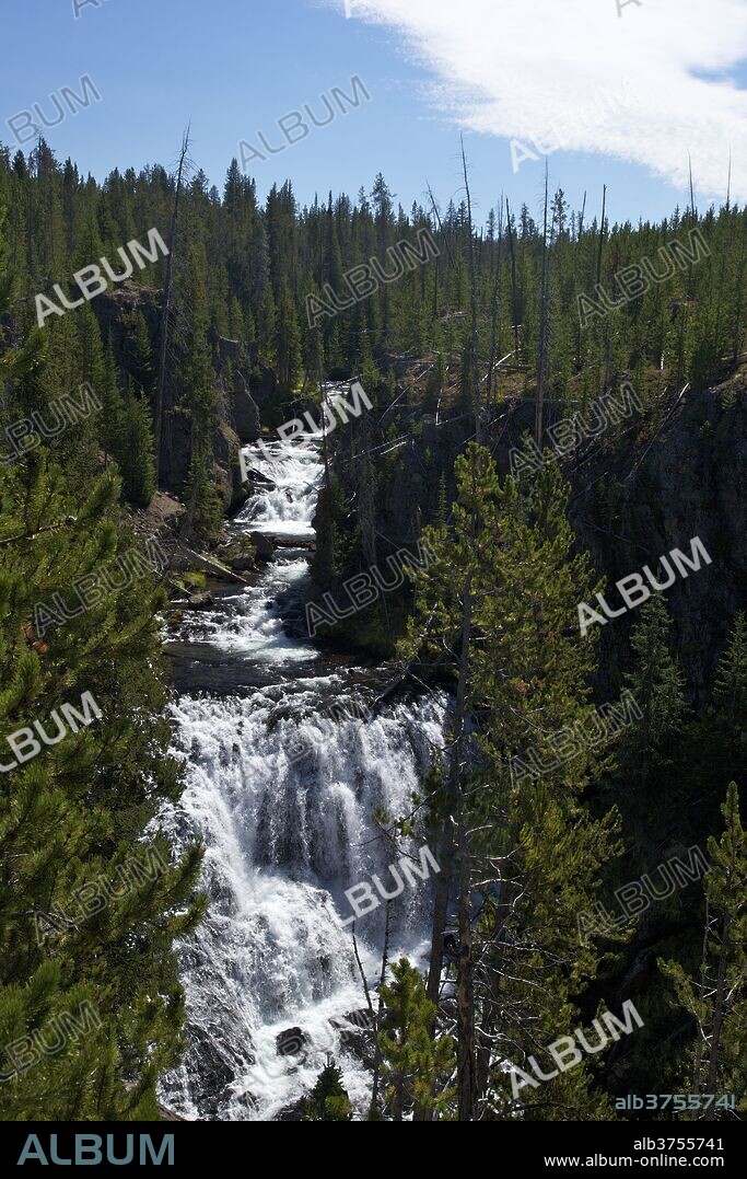 Kepler Cascades, Yellowstone National Park, UNESCO World Heritage Site, Wyoming, United States of America, North America.
