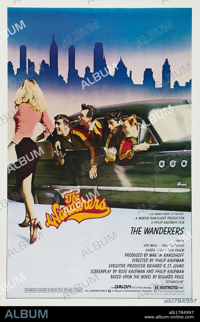 Poster de THE WANDERERS, 1979, dirigida por PHILIP KAUFMAN. Copyright GTO.