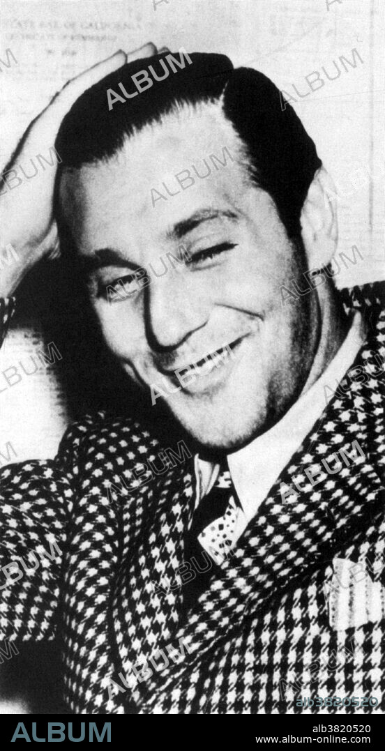 Benjamin "Bugsy" Siegel (February 28, 1906 - June 20, 1947) was a Jewish American mobster, described as handsome and charismatic. He was influential within the Jewish mob and also held significant influence within the Mafia and National Crime Syndicate. He was one of the founders and leaders of Murder, Incorporated and became a bootlegger during Prohibition. After Prohibition was repealed, he turned to gambling. His time as a mobster was mainly as a hitman and muscle, as he was noted for his prowess with guns and violence. He traveled to Las Vegas, Nevada where he handled and financed some of the original casinos. He assisted developer William Wilkerson's Flamingo Hotel after Wilkerson ran out of funds. The Flamingo opened on December 26, 1946 to poor reception and soon closed. It reopened in March 1947 with a finished hotel. Three months later, on June 20, 1947, Siegel was shot dead at the Beverly Hills home of his girlfriend, Virginia Hill. No photographer credited, undated.