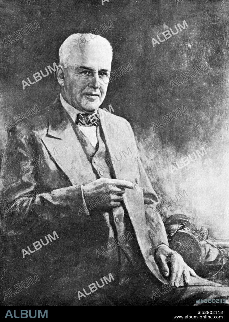 Robert Andrews Millikan (March 22, 1868 - December 19, 1953) was an American experimental physicist. In 1908, while a professor at the University of Chicago, he began experiments in which he measured the charge on a single electron. He and his graduate student Harvey Fletcher used the oil-drop experiment to measure the charge of the electron (as well as the electron mass, and Avogadro's number, since their relation to the electron charge was known). Millikan took sole credit, in return for Fletcher claiming full authorship on a related result for his dissertation. Millikan went on to win the 1923 Nobel Prize for Physics, in part for this work, and Fletcher kept the agreement a secret until his death. Millikan is also credited with measuring the value of Planck's constant by using photoelectric emission graphs of various metals. He left the University of Chicago to become Caltech's chairman of the executive council. He served in that position from 1921-45. At Caltech most of his scientific research focused on the study of cosmic rays (a term which he coined). He died of a heart attack at his home in 1953 at the age of 85.