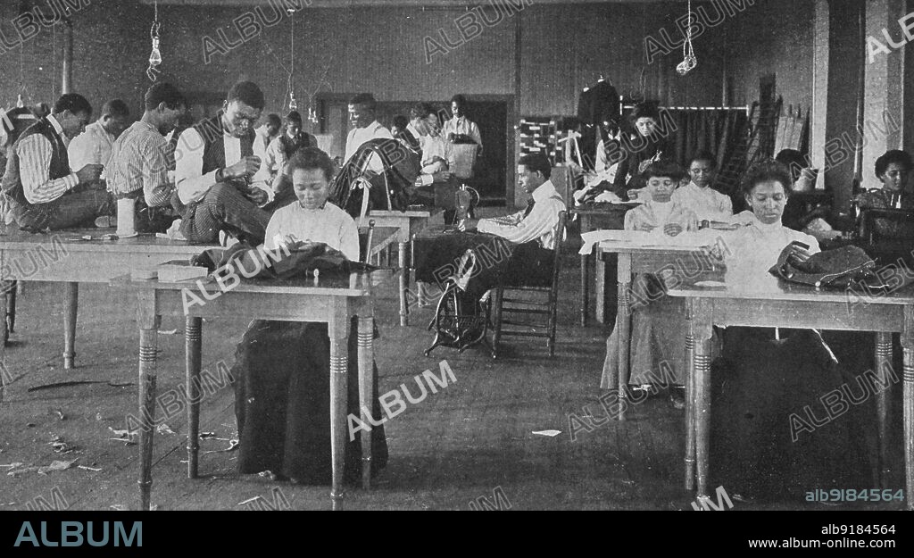 FRANCES BENJAMIN JOHNSTON. The tailor shop, 1904.