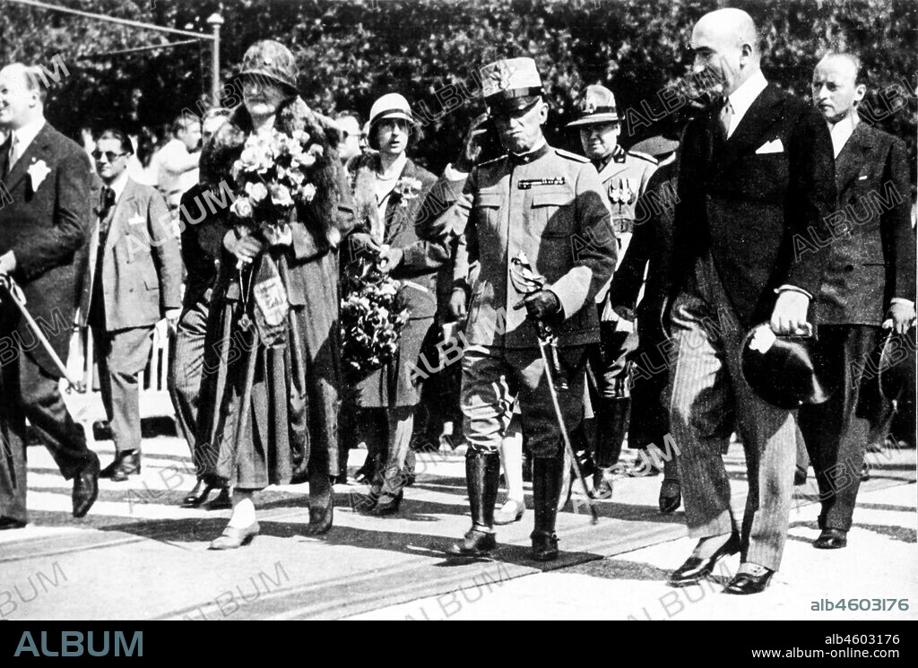 Elena and Vittorio Emanuele Iii of Savoia In Venezia. 1930.