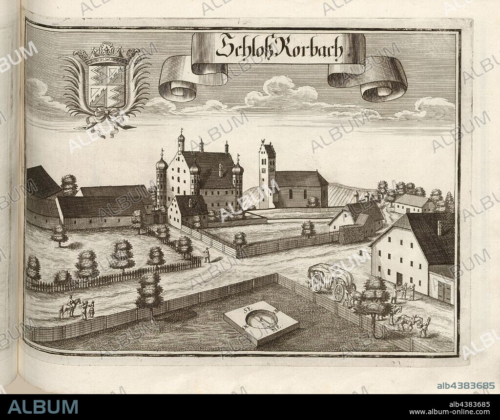 Castle Rohrbach, Schloss Rohrbach in Bavaria (Germany), Fig. 153, p. 80, Wening, Michael (del. et sc.), 1701, Michael Wening: Historico-topographica descriptio. Das ist: Beschreibung, dess Churfürsten- und Hertzogthumbs Ober- und Nidern Bayrn, welches in vier Theil oder Rennt-Aembter, als Oberlands München und Burgkhausen, Underlands aber in Landshuet unnd Straubing abgetheilt ist [...]. Thail 1. München: bey Johann Lucas Straub, gem: lobl. Landtschafft Buchtruckern, anno M.DCCI. [1701].