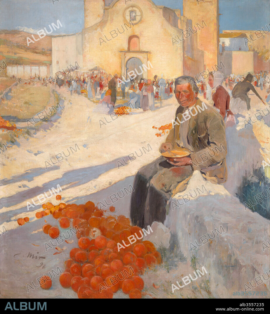 Joaquim Mir i Trinxet / 'El vendedor de naranjas', 1896, Óleo sobre tela, 202 x 185 cm.