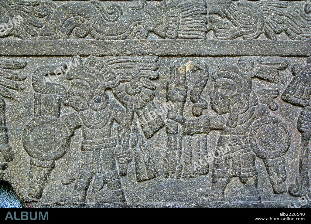 Cuauhxicalli de Moctezuma Ilhuicamina. Mexican Culture. National Museum of Anthropology. State of Mexico D.F.Mexico.