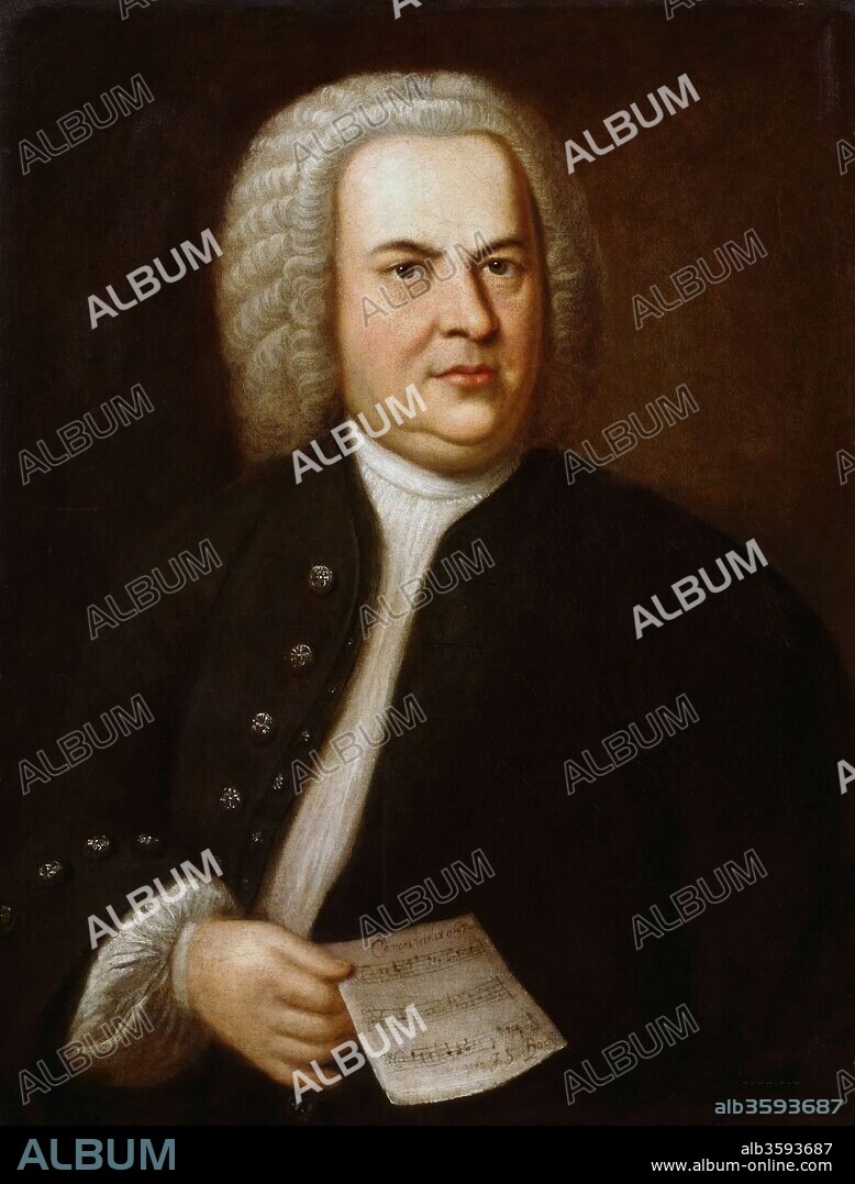 ELIAS GOTTLOB HAUSSMANN. Portrait of Johann Sebastian Bach.