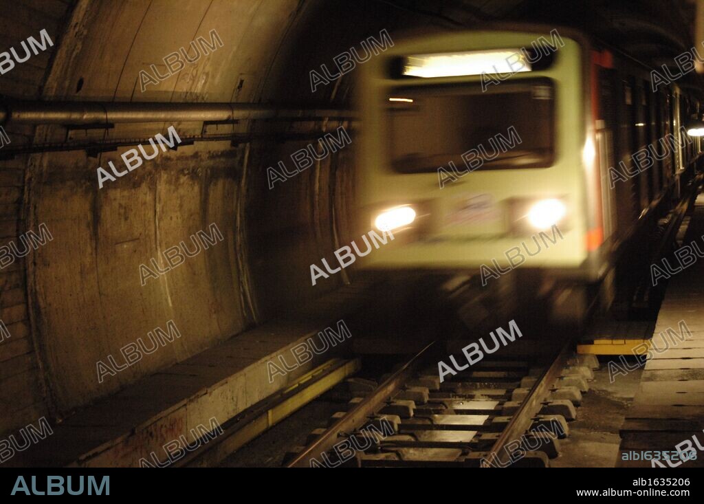 Greece. Athens. Underground. Tunnel.
