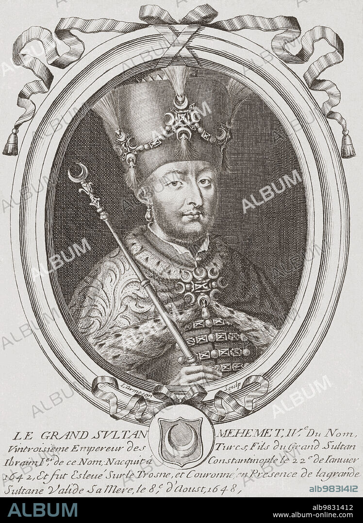 Kara Mustafa Pasha, c. 1634 - 1683. Albanian Ottoman nobleman, Grand Admiral in the Ottoman navy and later Commander-in-Chief in the Ottoman army. The defeat of his forces in the Battle of Vienna in 1683 led to his execution. After a work by Jacob Gole.