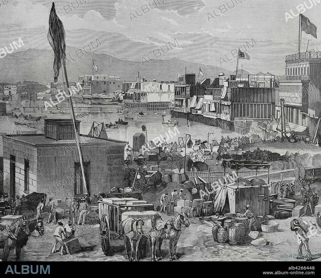 The occupation of Peru's capital, Lima (January 17, 1881 - October 23, 1883), during the Chilean military government, following Peruvian land defeats in the War of the Pacific (1879-1883). "Callao de Lima. Evacuation of the city of the foreign nationals because of the approach of the Chilean squadron". Chile's forces occupied Lima in January 1881. Engraving. La Ilustracion Espa–ola y Americana, 1881.