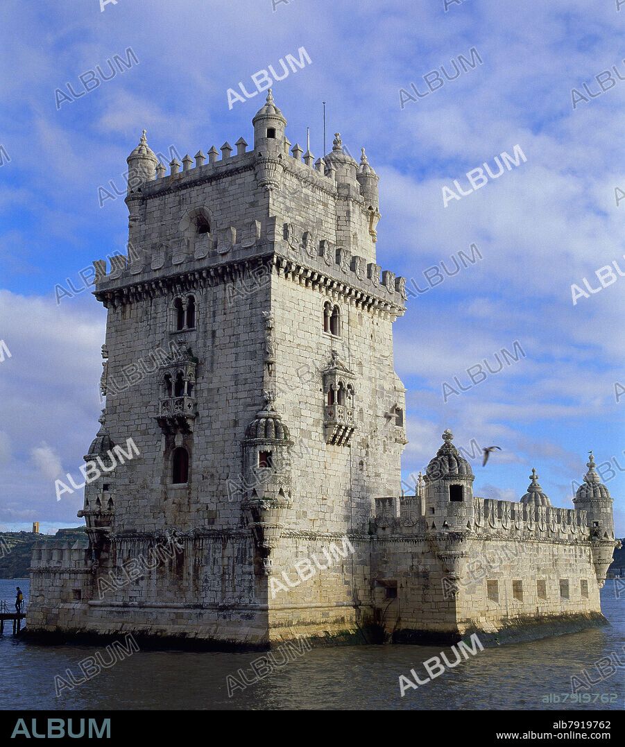 FRANCISCO DE ARRUDA (?-1547). TORRE DE BELEM CONSTRUIDA EN 1515 - ESTILO MANUELINO - FOTO AÑOS 80.