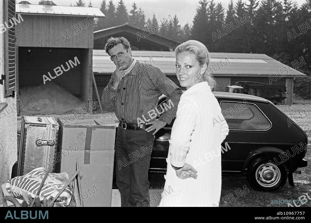 German actor Joachim Hansen with his wife Marion Wolff, Germany 1970s.