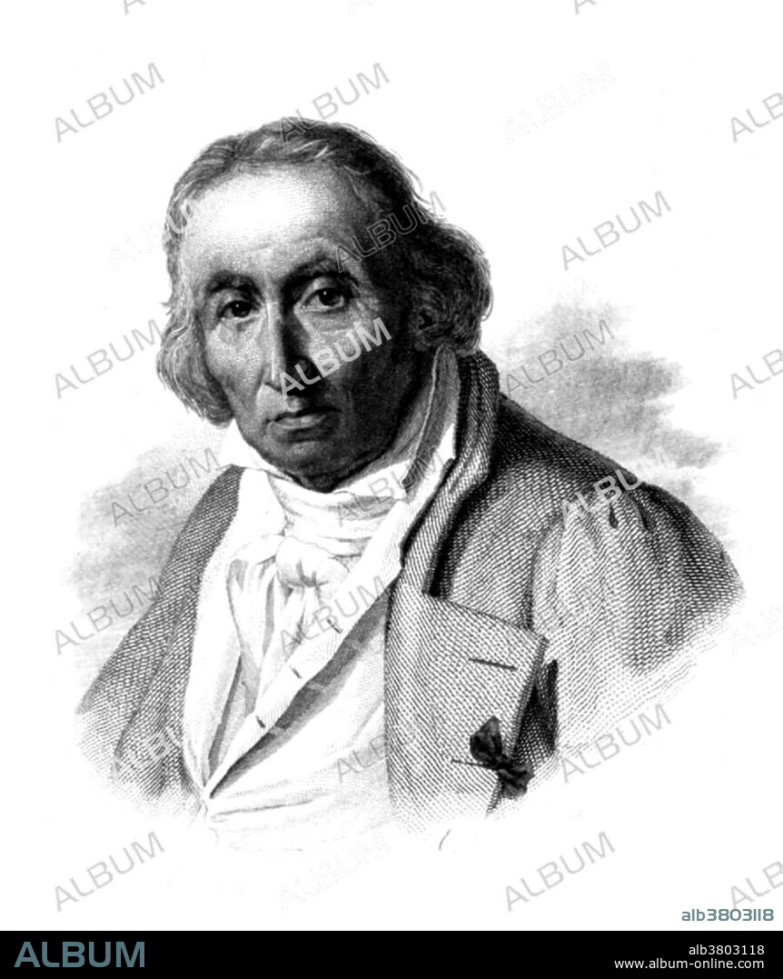 Joseph-Marie Charles Jacquard (July 7, 1752 - August 7, 1834) was a French weaver and merchant. He played an important role in the development of the earliest programmable loom (the Jacquard loom), which in turn played an important role in the development of other programmable machines, such as computers. His surname was not technically Jacquard, it was Charles. In 1801, he exhibited his Jacquard loom invention at the industrial exhibition in Paris. His invention was fiercely opposed by the silk-weavers, who feared that its introduction, owing to the saving of labour, would deprive them of their livelihood, its advantages secured its general adoption, and by 1812 there were 11,000 Jacquard looms in use in France. The loom was declared public property in 1806, and he was rewarded with a pension and a royalty on each machine. The Jacquard Loom is a mechanical loom that has holes punched in pasteboard, each row of which corresponds to one row of the design. Multiple rows of holes are punched on each card and the many cards that compose the design of the textile are strung together in order. He died in 1834 at the age of 82.