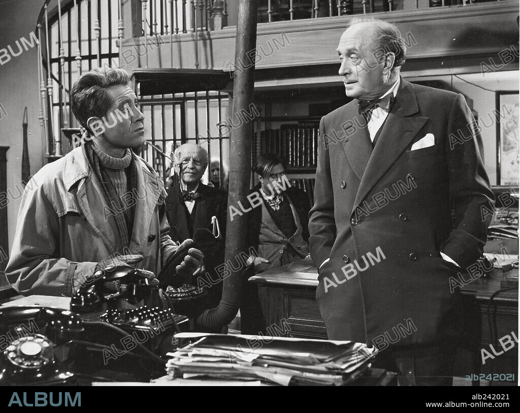 BERNARD LAJARIGUE and RAFAEL BARDEM in HAPPY EASTER, 1954 (FELICES PASCUAS), directed by JUAN ANTONIO BARDEM. Copyright EXCLUSIVAS FLORALVA.