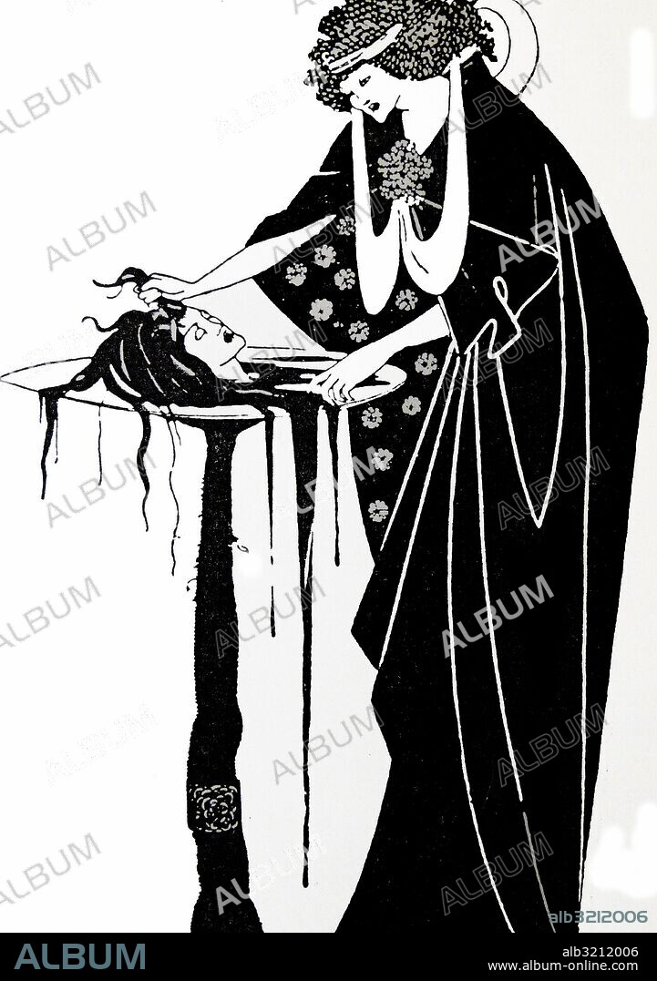 Illustration titled 'The Dancer's Reward' for 'Salome' by Oscar Wilde by Aubrey Beardsley (1872-1898) an English illustrator and author. Dated 19th Century.