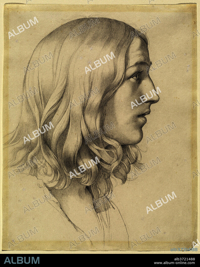 GUSTAV HEINRICH NAEKE. Head of a Young Man. Dated: c. 1818. Dimensions: overall: 28.5 x 22.7 cm (11 1/4 x 8 15/16 in.). Medium: graphite on wove paper.