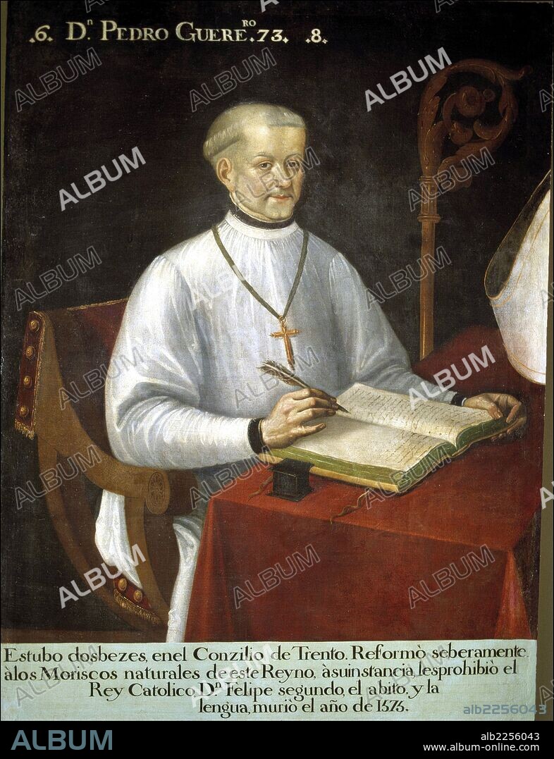 GUERRERO , PEDRO. OBISPO DE GRANADA. MURIO EN 1575. OLEO DE JUAN GARCIA CORRALES , AÑO 1613. ARZOBISPADO DE GRANADA.