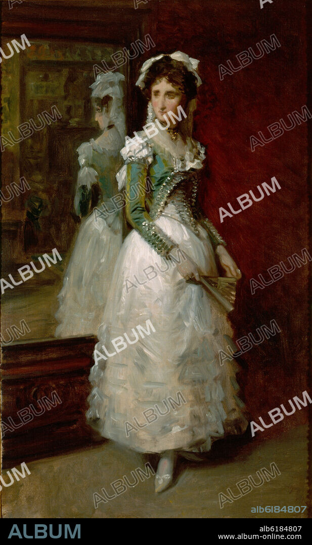 FEDERICO DE MADRAZO Y KUNTZ (1815-1894). 'Portrait of Maria Luisa Fortuny Madrazo', 1884, Oil on canvas, 53 x 42 cm.