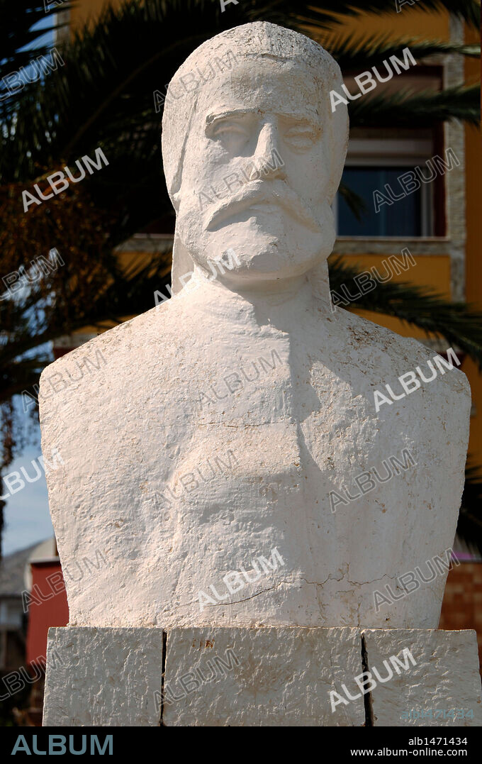 Hasan Hoxha Tasini (1812-1881). Bust. Saranda. Republic of Albania.
