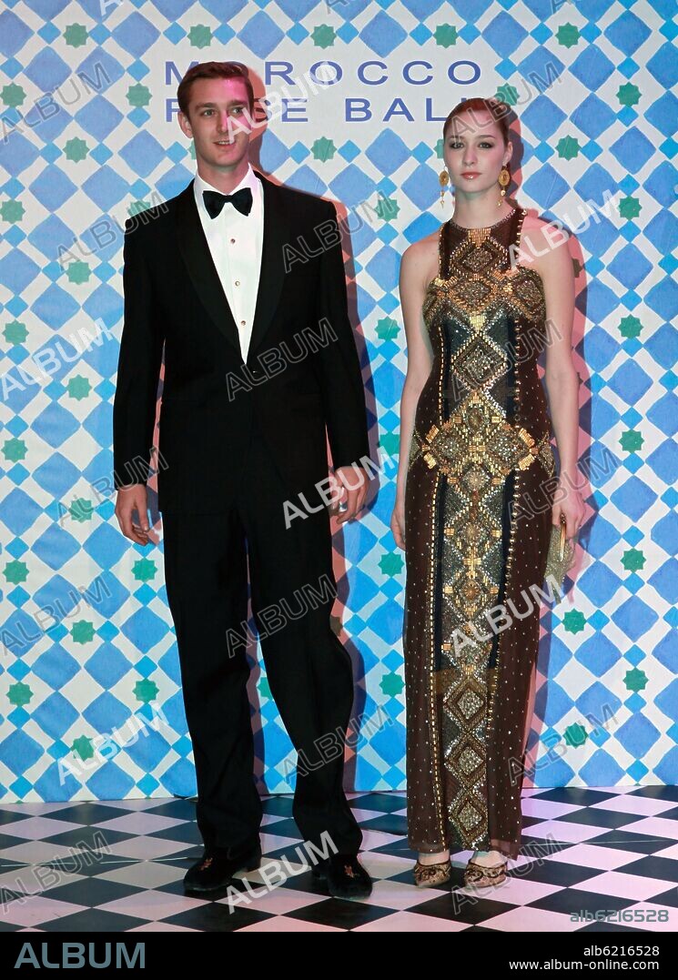 Pierre Casiraghi (L) and his companion, Comtesse Beatrice Borromeo (R) attend the Rose Ball in Monaco, 27 March 2010. The Rose Ball is a traditional annual charity event in Monaco principality, the theme this year is 'Moroccan Rose Ball'. Photo: Edward Wright. 27/03/2010