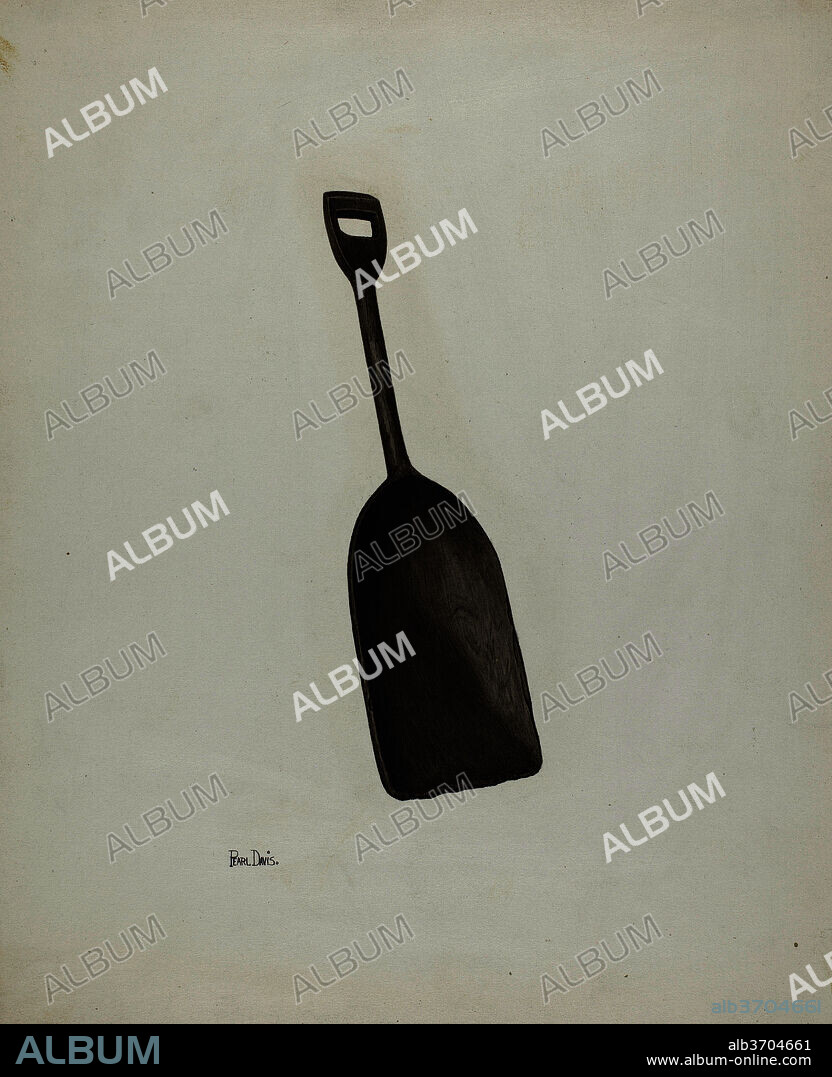 PEARL DAVIS. Wooden Grain Shovel. Dated: c. 1941. Dimensions: overall: 27.9 x 22.7 cm (11 x 8 15/16 in.). Medium: watercolor and graphite on paper.