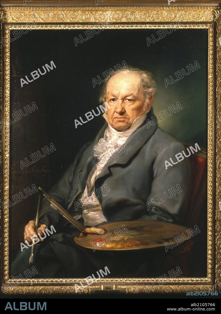 CUADRO: RETRATO DE FRANCISCO DE GOYA. AUTOR: VICENTE LOPEZ. S. XVIII PINTURA. Nº INV. 864. DEPOSITO: EL MUNDO.