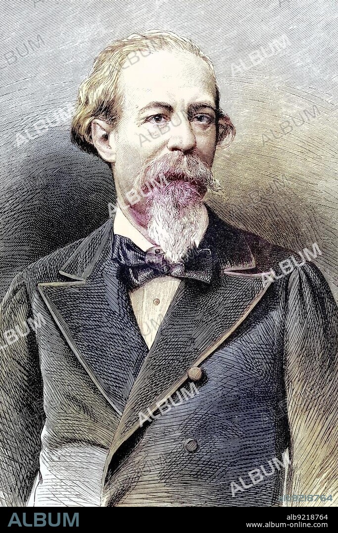 Jose Zorrilla y Moral (21 February 1817) (23 January 1893) was a Spanish poet and playwright, Historical, digitally restored reproduction from a 19th century original