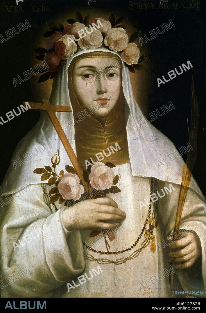ANONIMO SIGLO XVII. SANTA ROSA DE LIMA 1586-1617- S XVII.