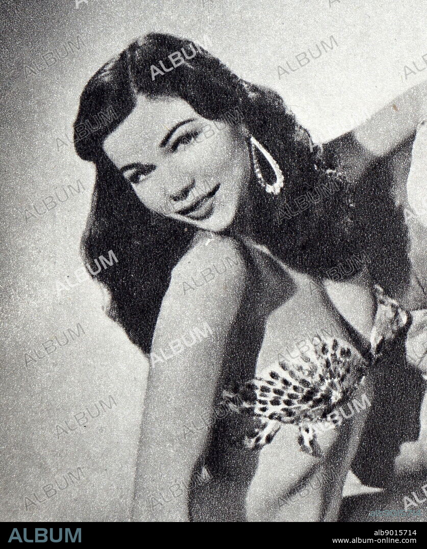 Photograph of Laya Raki (1927-) on the set of 'The Seekers'.