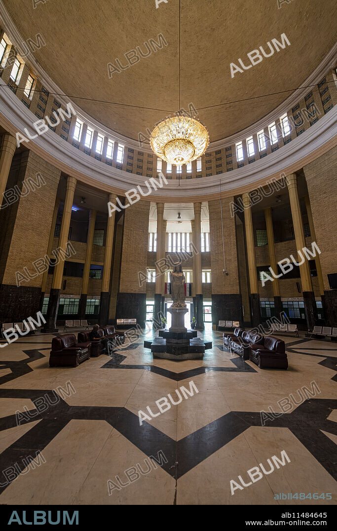 Interior of the Baghdad Central Railway Station, Baghdad, Iraq, Middle East.