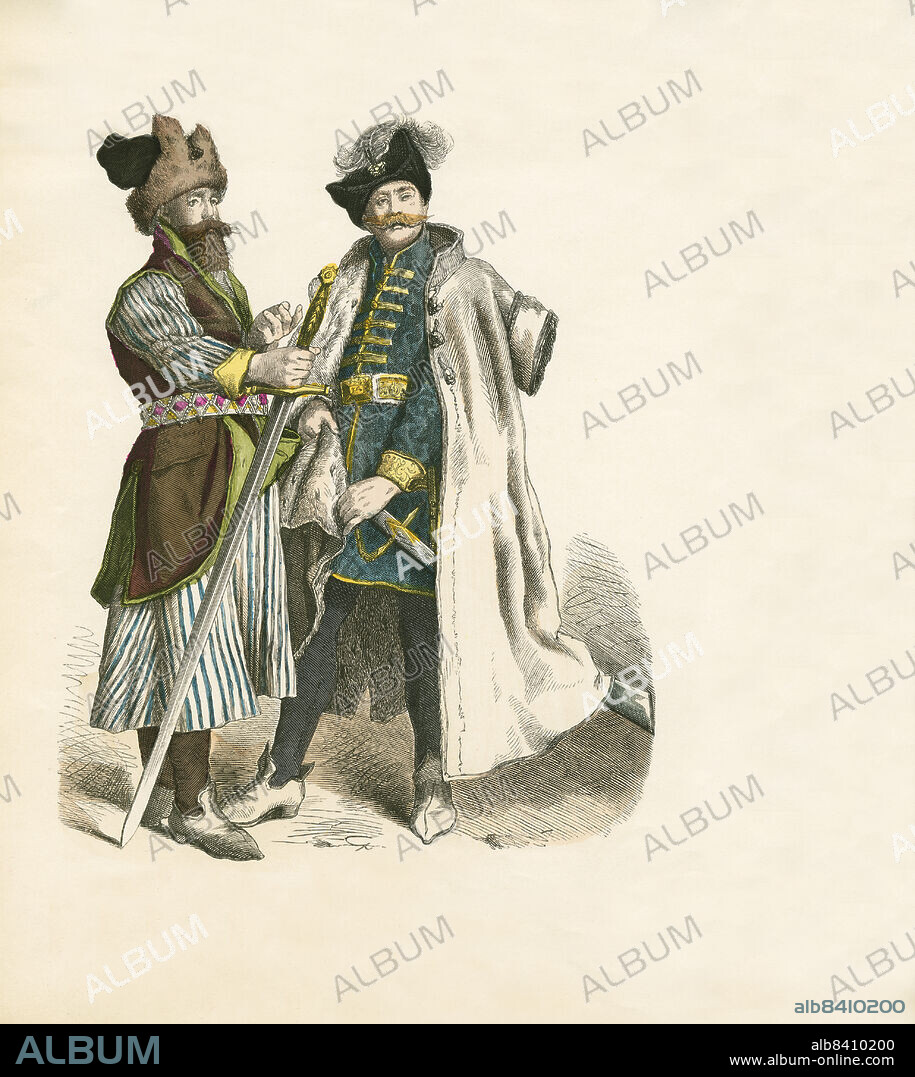 Russian Nobleman, Polish Nobleman, 16th Century, Illustration, The History of Costume, Braun & Schneider, Munich, Germany, 1861-1880.