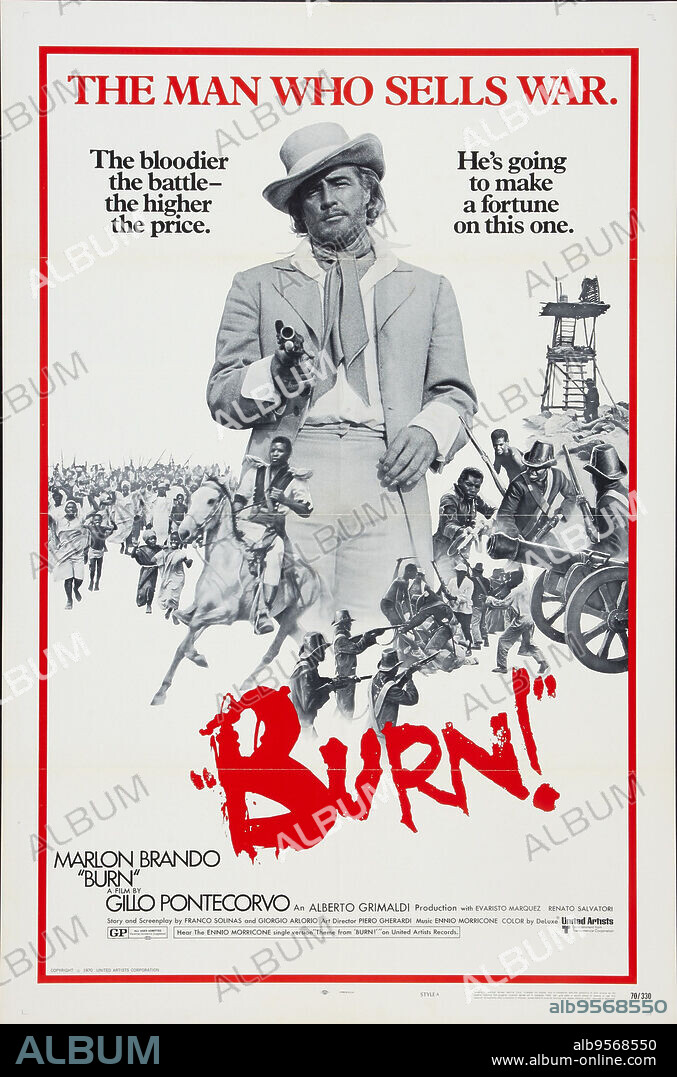 Poster of BURN!, 1969 (QUEIMADA!), directed by GILLO PONTECORVO. Copyright UNITED ARTISTS.