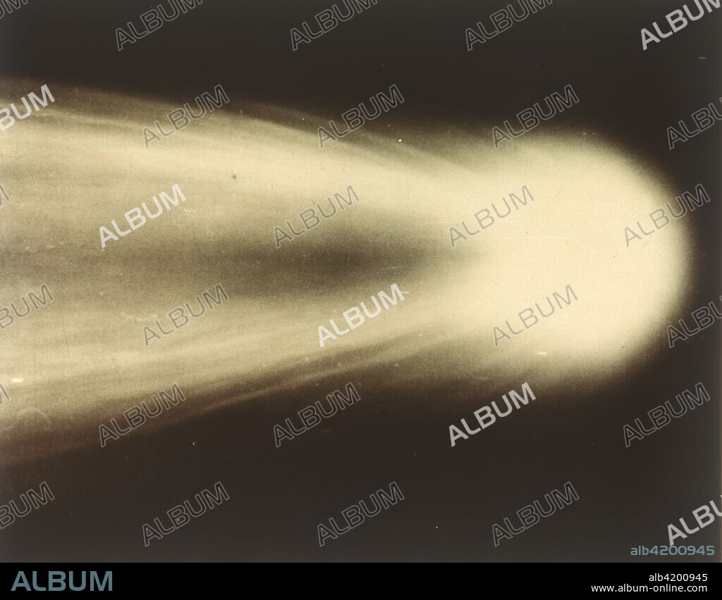 Halley's Comet, 8 May 1910. The head of Halley's Comet as photographed by Dr George Willis Ritchey using the 60-inch (1.5-meter) telescope at Mount Wilson Observatory, California, USA. Halley's Comet is visible from Earth every 75-76 years. It is the only known short-period comet that is regularly visible to the naked eye, and the only naked-eye comet that might appear twice in a human lifetime. Halley last appeared in the inner parts of the Solar System in 1986 and will next appear in mid-2061. Its periodicity was first recognised by English astronomer Edmond Halley (1656-1742).