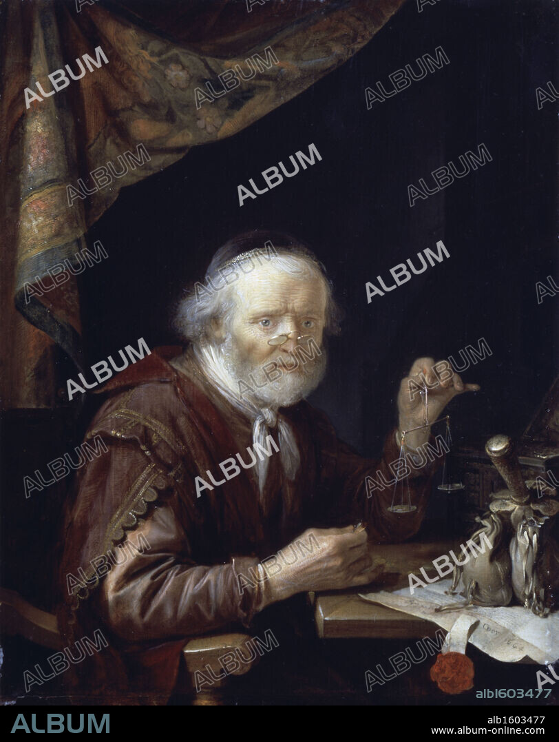 Le Peseur d'Or Gerrit Dou (1613-1675 Dutch) Oil On Canvas Musee du Louvre, Paris, France.