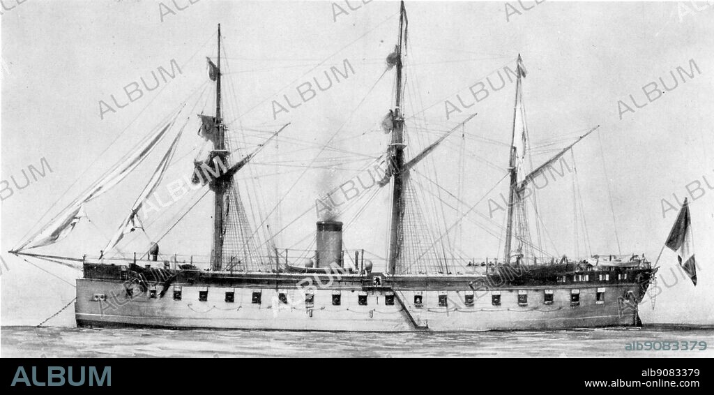 French ironclad Gloire. 1859.
