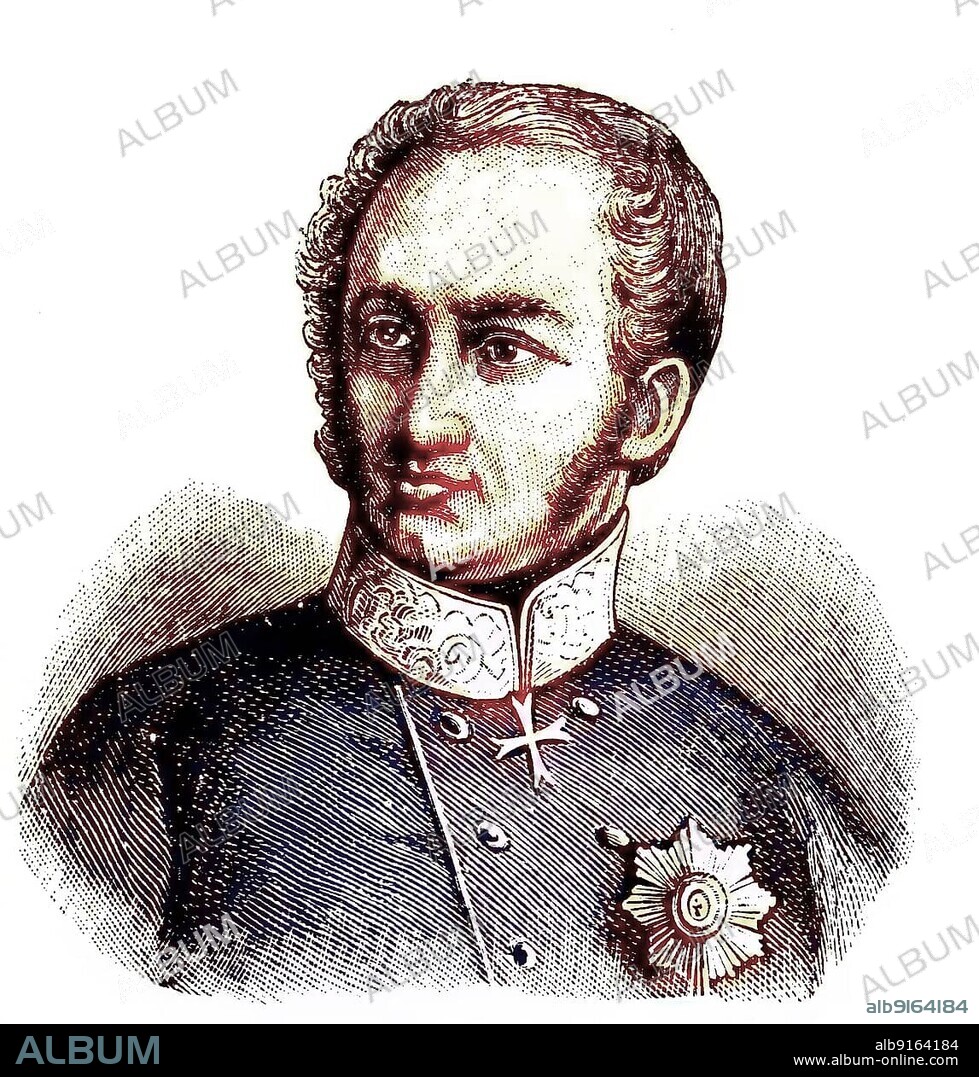 Friedrich von Bodelschwingh, later also Friedrich von Bodelschwingh the Elder, 1831 to 1910, was a pastor and theologian in Germany, historical wood engraving, ca. 1880, digitally restored reproduction of a 19th century original, exact original date not known, coloured.