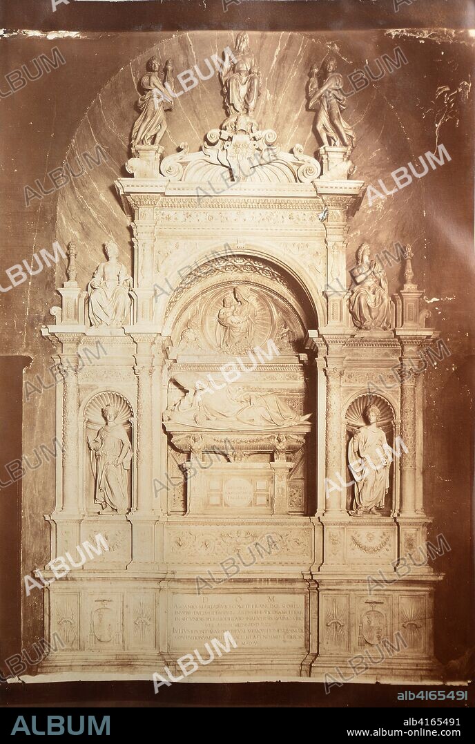 ANDREA SANSOVINO. Monumento funerario del Cardenal Ascanio Sforza en la Basílica de Santa María del Popolo en Roma.