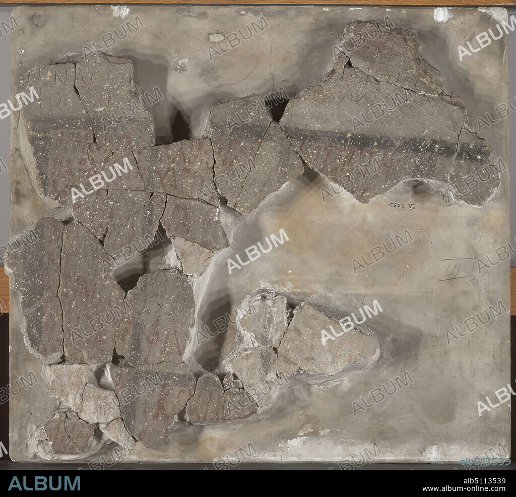 Inscription, 323 B.C.A.D. 256, Painted plaster, Yale-French Excavations at Dura-Europos, Excavated in Dura-Europos, Syria, Syrian, Dura-Europos, Greco-Roman or Parthian, Inscriptions.