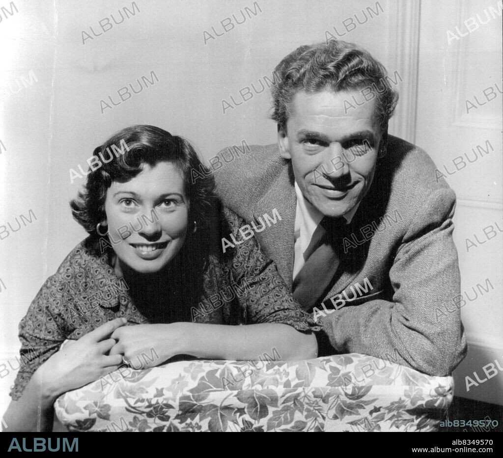 Paul Scofield And His Wife --  The well-known British actor photographed with his wife, actress Joy Parker, they were married in 1943 and have a son and a daughter. The Scofields live in Balcombe, Sussex. March 04, 1954. (Photo by Tom Blau, Camera Press).