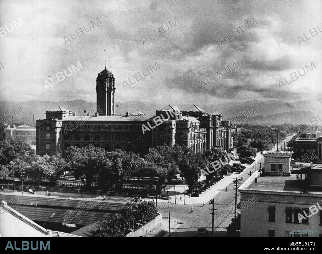 Chiang Kai-Shek's Headquarters -- View of Chiang Kai-Shek's Presidential office, in the central square of Taipeh, the modern capital of Formosa. May 11, 1953. (Photo by Norman Cliff, Camera Press).