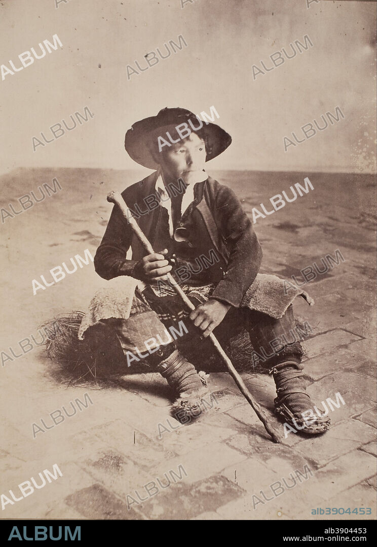 ROBERT PETERS NAPPER. Seville, Andalusian shepherd boy. Date/Period: From 1860 until 1863. Photograph. Albumen on paper. Height: 236 mm (9.29 in); Width: 174 mm (6.85 in).