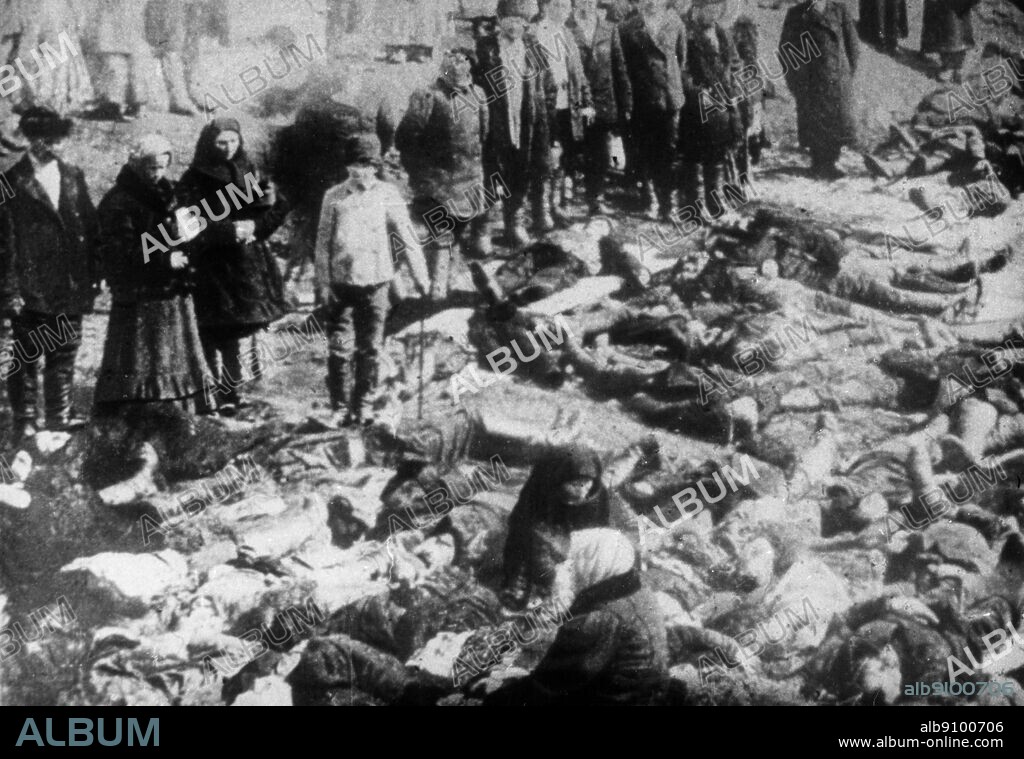 The Lena massacre or Lena execution refers to the shooting of striking goldfield workers by Russia's tsarist army in northeast Siberia near the Lena River. As the court prepared to celebrate the Romanov tercentenary, unrest among the workers continued to grow. At the Lena gold mines, a drunken police officer ordered his men to fire at demonstrators, and two hundred people were killed. ©TopFoto.