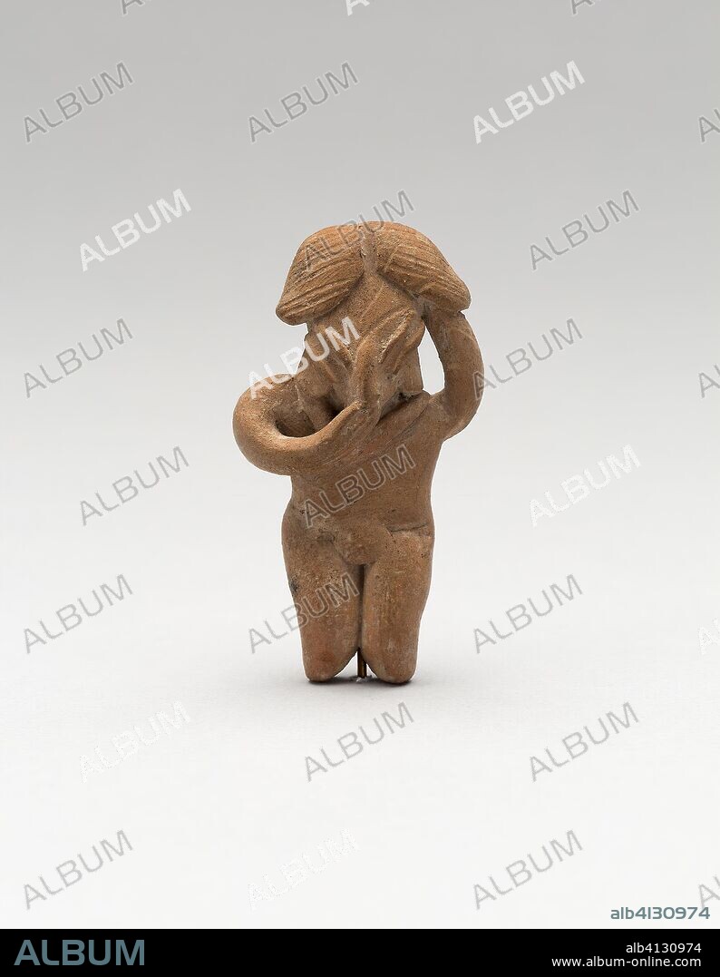 CHUPICUARO. Standing Female Figurine. Chupícuaro; Guanajuato or Michoacán, Mexico. Date: 500 BC-100 BC. Dimensions: H. 5.4 cm (2 1/8 in.). Ceramic and pigment. Origin: Chupícuaro.