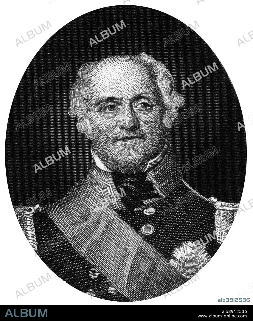 Sir Thomas Masterman Hardy (1769-1839), British naval officer, 1837. Hardy served as Flag Captain to Admiral Nelson and commanded the HMS 'Victory' at the Battle of Trafalgar.