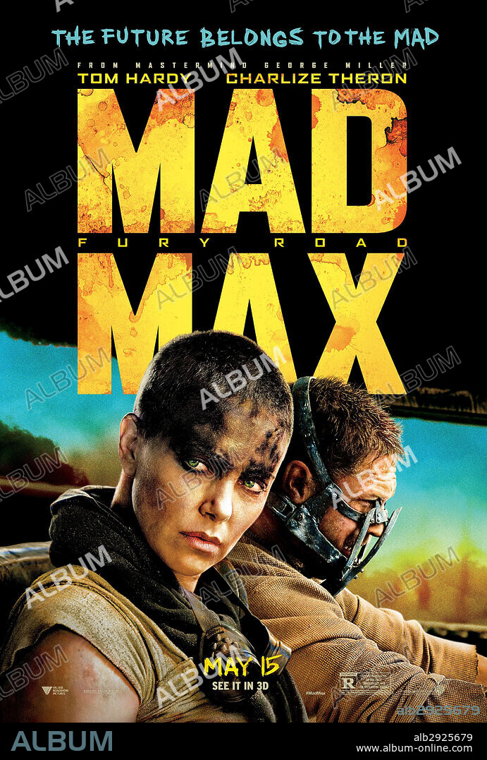 CHARLIZE THERON und TOM HARDY in MAD MAX: FURY ROAD, 2015, unter der Regie von GEORGE MILLER. Copyright VILLAGE ROADSHOW.