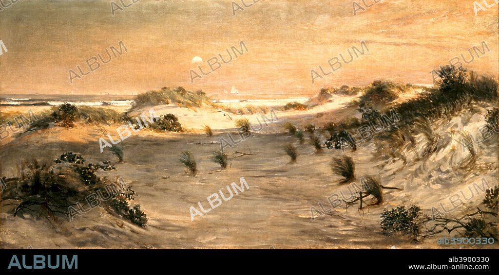 HENRY OSSAWA TANNER. Sand Dunes at Sunset, Atlantic City. Date/Period: Ca. 1885. Painting. Oil on canvas. Height: 76.7 cm (30.1 in); Width: 151 cm (59.4 in).