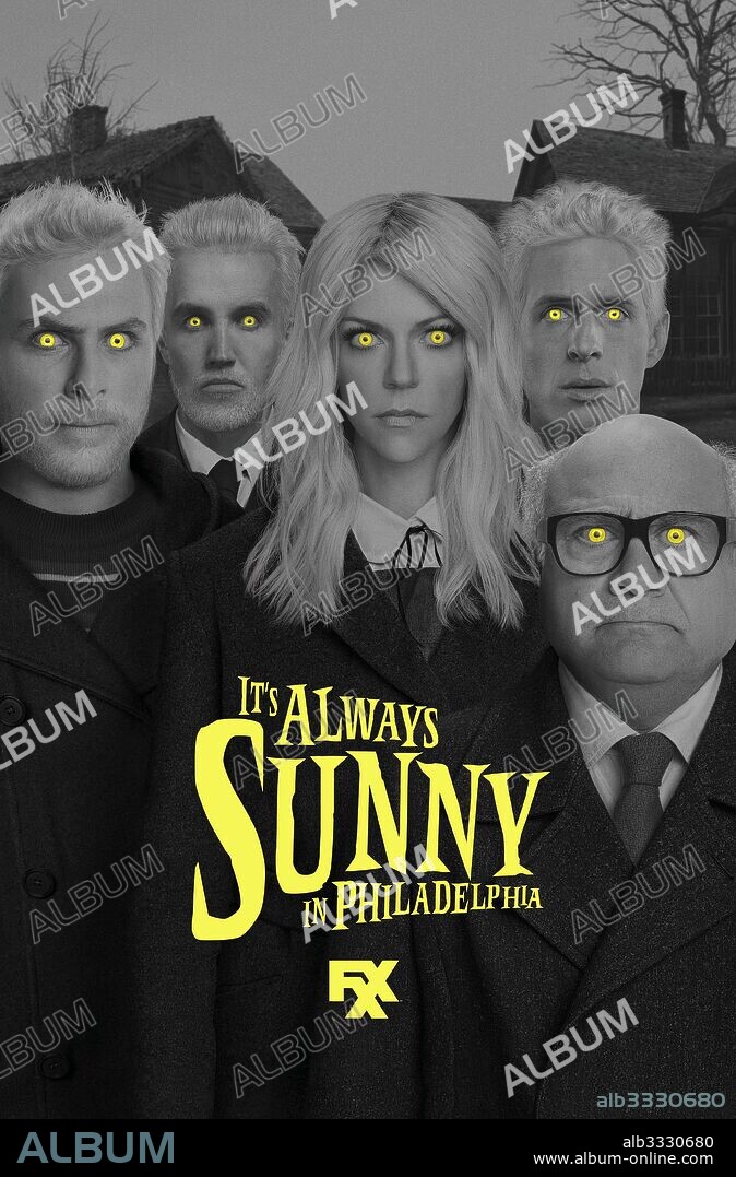 CHARLIE DAY, DANNY DEVITO, GLENN HOWERTON, KAITLYN OLSON et ROB MCELHENNEY dans IT'S ALWAYS SUNNY IN PHILADELPHIA, 2005, réalisé par GLENN HOWERTON et ROB MCELHENNEY. Copyright FX PRODUCTIONS.