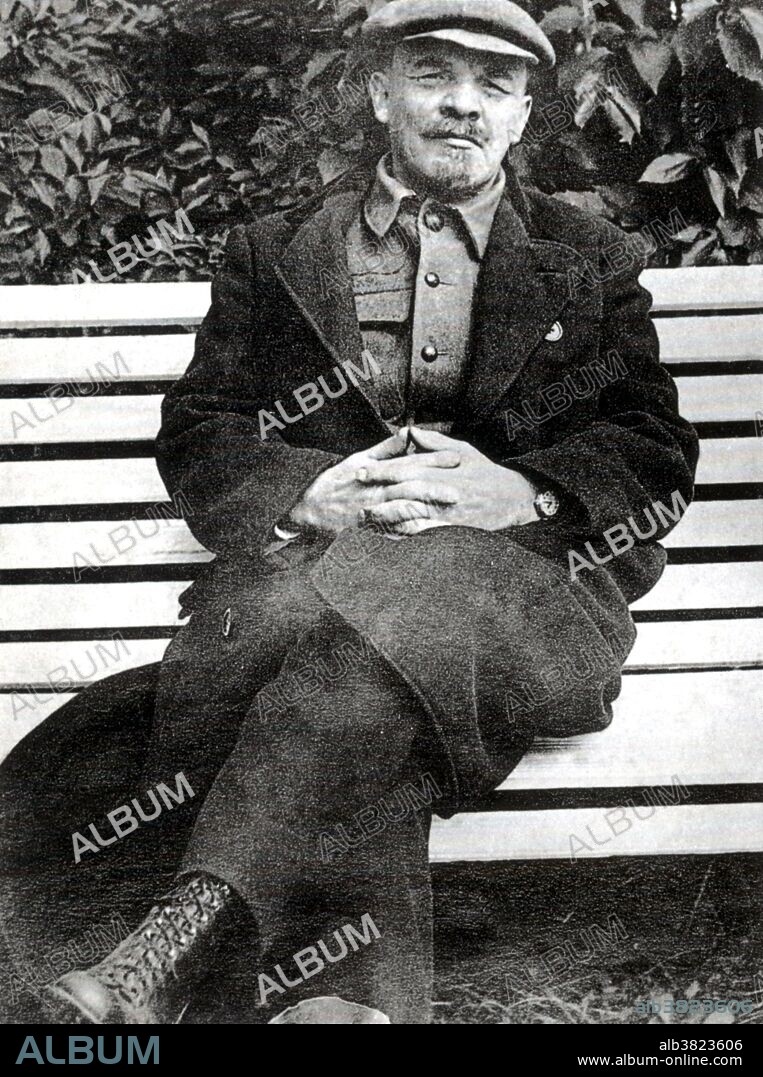 Lenin sitting on a bench at Gorky, 1922. Vladimir Ilyich Lenin (April 22, 1870 - January 21, 1924) was a Russian Marxist revolutionary, communist politician, Marxist theoretician, and first premier of the Soviet Union. In 1903 he formed the Bolsheviks and led them in the 1917 October Revolution, which established the Soviet Government. He formed the Comintern in 1919 and adopted the New Economic Policy after the Civil War had led to the virtual collapse of the Russian economy. He was a gifted, charismatic orator and his extensive theoretic and philosophical developments of Marxism produced Marxism-Leninism, the pragmatic Russian application of Marxism. He stressed bold, revolutionary action and insisted that a strong Communist party would be needed in a Marxist nation to direct the efforts of the workers. In May 1922, he suffered a stroke, which left him unable to speak for weeks. By August he resumed limited duties. In December 1922, he suffered a second stroke that partly paralyzed his right side. In March 1923, he suffered a third stroke. He was mute and bed-ridden, but remained the leader of the Communist Party. He died in 1924 at the age of 53.