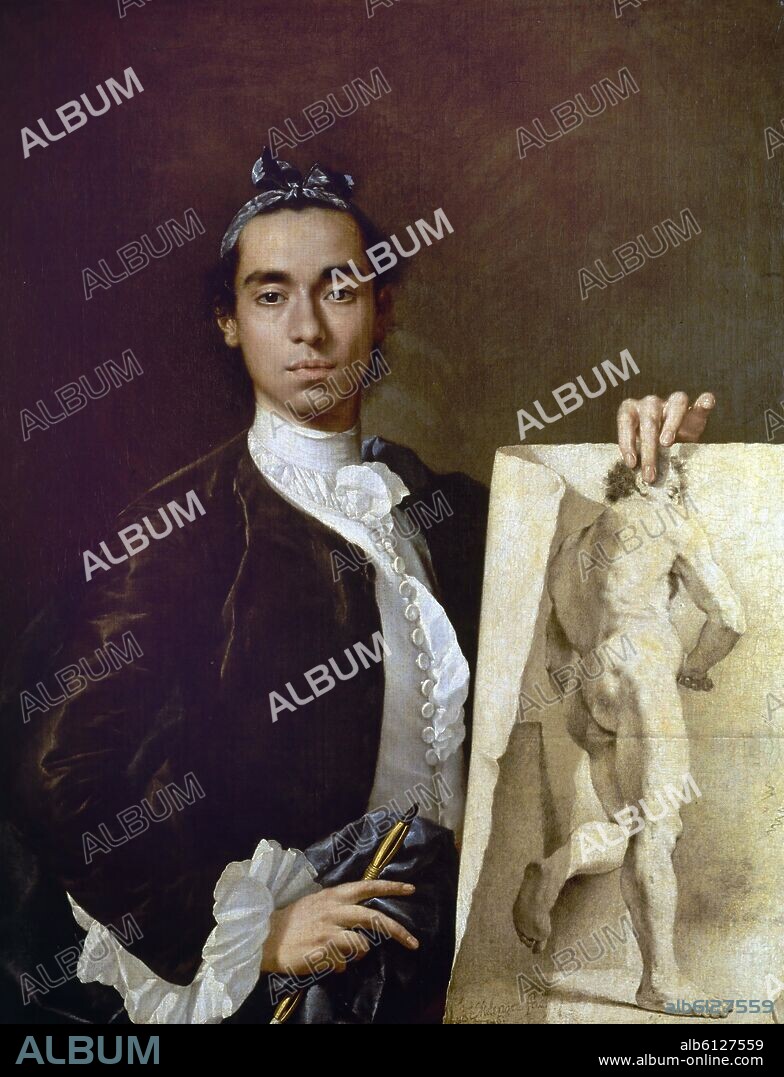 LUIS MELENDEZ. AUTORRETRATO - 1746 - O/L - 99,5x82 - NEOCLASICISMO ESPAÑOL.