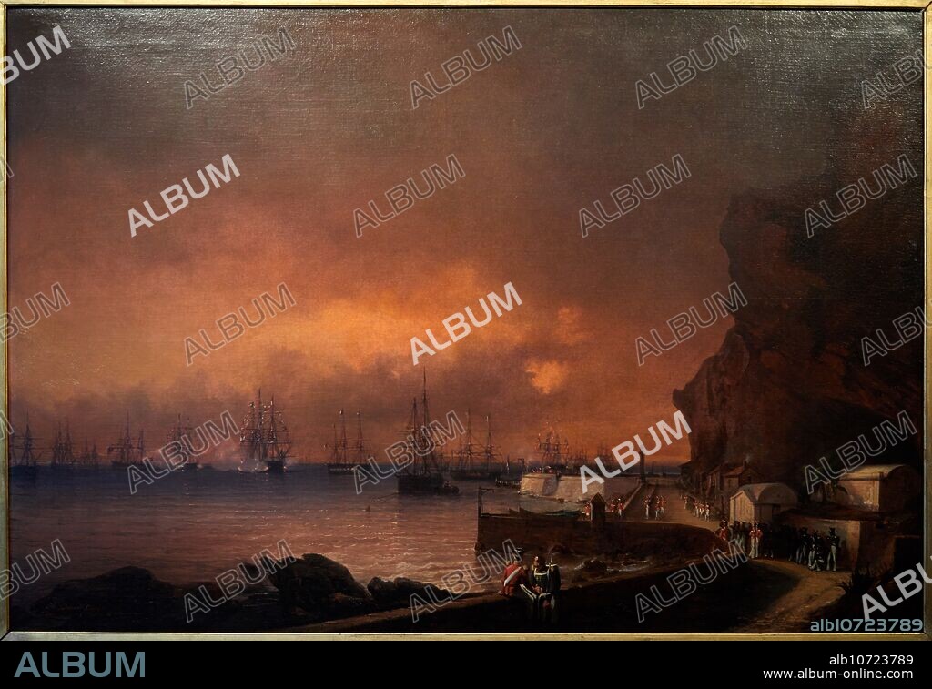 The French Squadron at Saint Helena, 18 October 1840, Jean-Baptiste Henri Durand-Brager, Musée de lArmée, Hôtel National des Invalides, Paris, France.