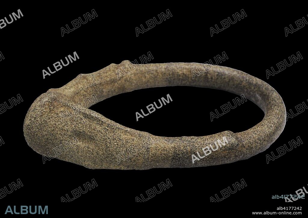 Lithic ring. Taino culture (1000-1500 AD). Stone. Caribbean. Antilles. Pre-columbian era. Museum of the Americas. Madrid, Spain.